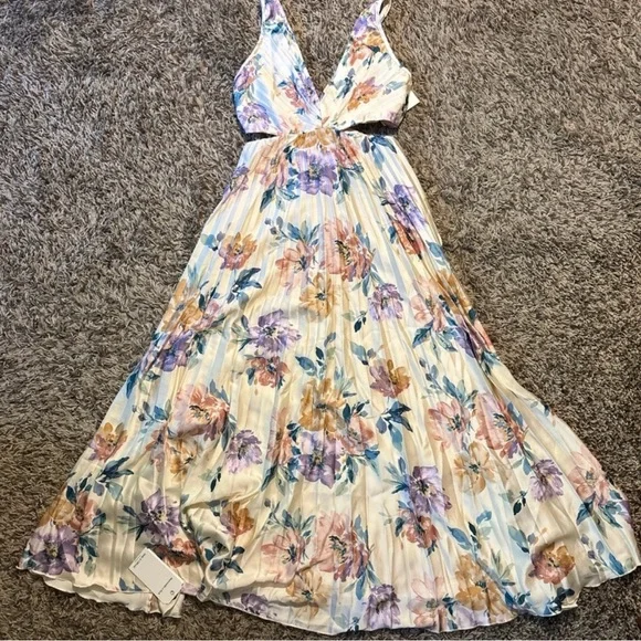 Abercrombie & Fitch Floral Cutout Midi Dress - Picture 3 of 4